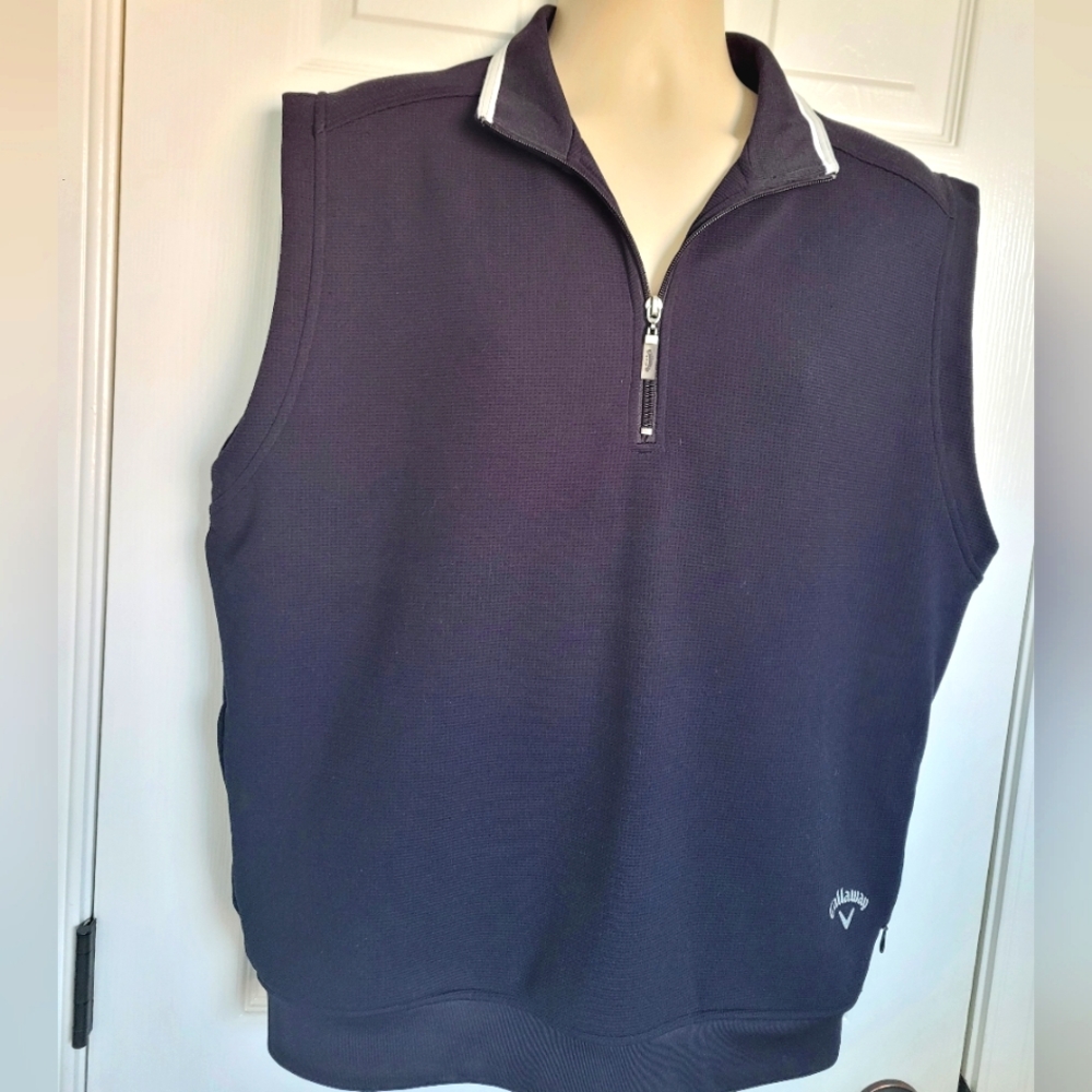Calloway Golf quarter zip  vest X Series Navy size L logo zipper pull